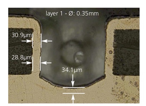 unimicron thick copper profile technology microsection