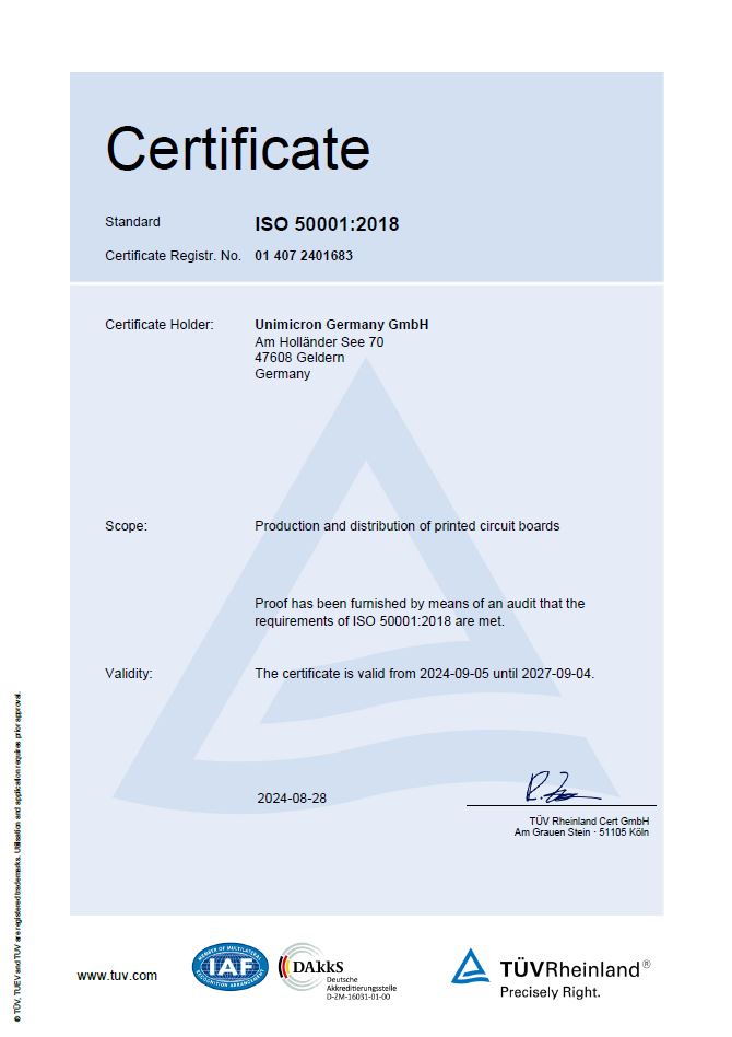 Energy management system according to DIN EN ISO 50001